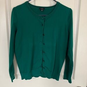 Talbots Emerald Green Pima Cotton Cardigan